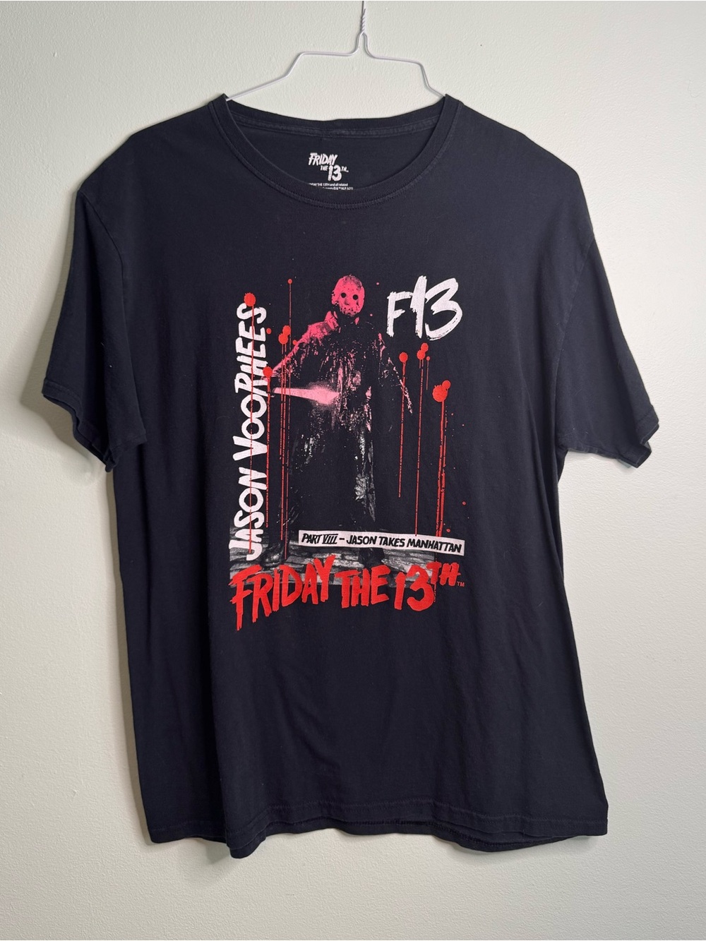 Friday the 13th Jason Voorhees Black Graphic Tee (L)